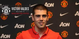 Manchester United unveil the signing of former Barcelona goalkeeper Victor Valdes